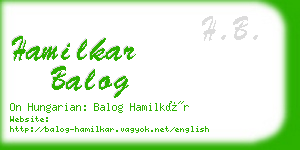 hamilkar balog business card